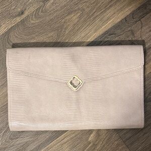 Kendra Scott Beige Clutch with Gold Accent